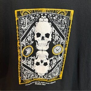 Nasty Gal Black & White Skull Graphic  Tee S